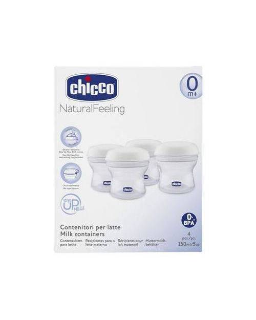 Chicco® lactancia segura contenedores leche 4uds