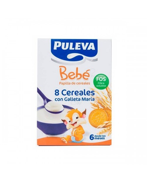 Puleva Bebé Papilla 8 Cereales con Galleta María FOS 500 gr