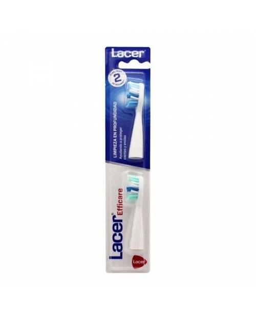 Cepillo Dental Electrico Lacer Efficare Recambios 2 Cabezales