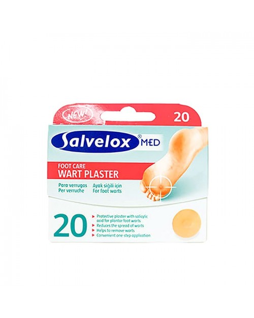 Salvelox Med Wart Plaster verrugas apósito adhesivo 20uds