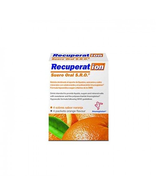 Recuperat-ion S.R.O. suero oral sabor naranja 4 sobres