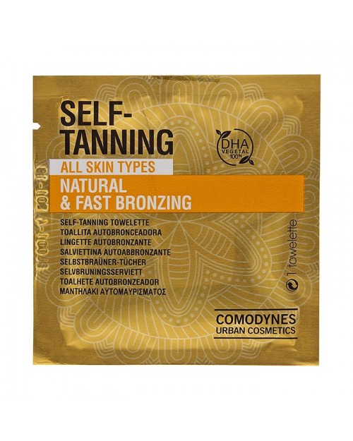 comodynes self-tanning natural &amp; uniform color pack de 8 toallitas